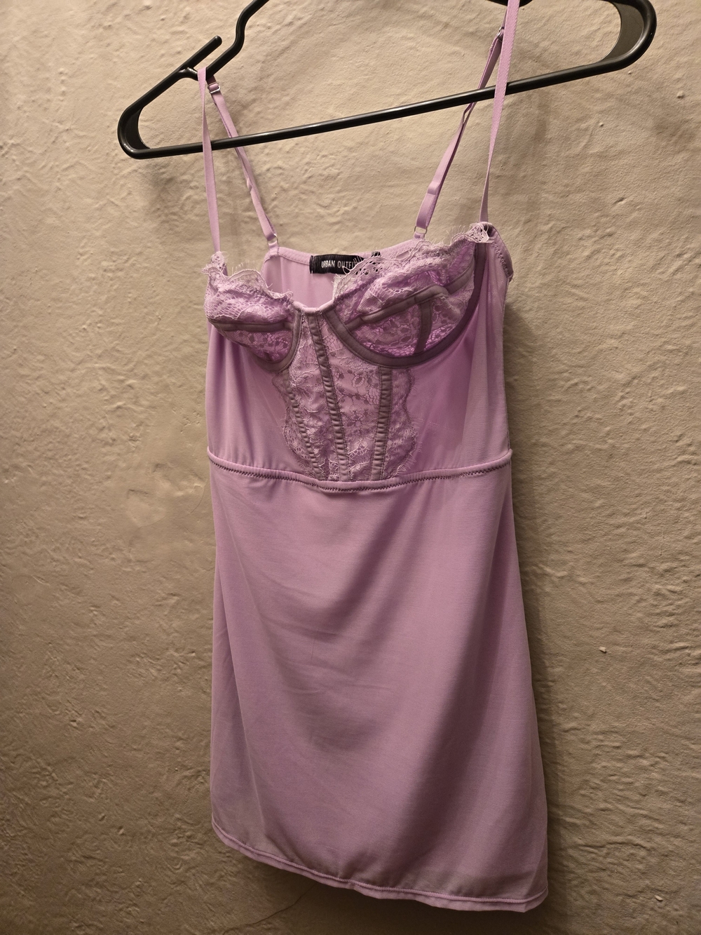 NWT Urban Outfitters Lavender Lace Bustier Mini Dress XS Fairycore - Picture 9 of 13
